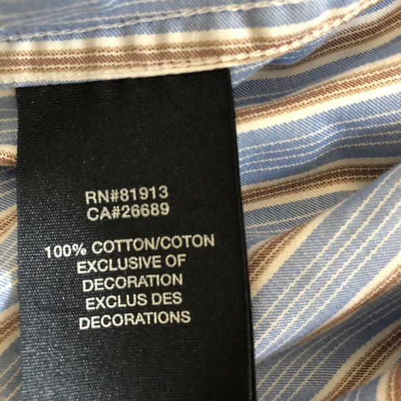 Robert Graham blue, white, brown shirt - mens med - Picture 5 of 5